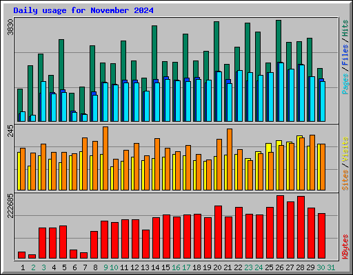 Daily usage for November 2024