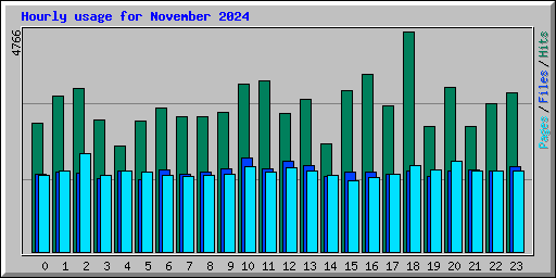 Hourly usage for November 2024