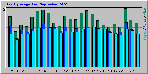Hourly usage for September 2025